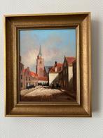 MOOI SCHILDERIJ OUD SCHEVENINGEN / OUDE KERK, Antiek en Kunst, Ophalen of Verzenden