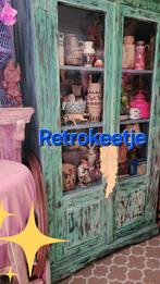Shabby/Hippie/India/Ibiza/Vitrinekast/Kast, Indische, Teakhout, Ophalen of Verzenden, Zo goed als nieuw