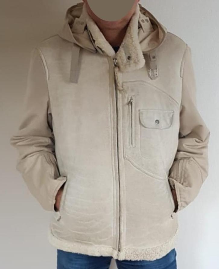 C.P. Company Goggle Jack, Kleding | Heren, Jassen | Winter, Zo goed als nieuw, Maat 52/54 (L), Beige, Ophalen of Verzenden