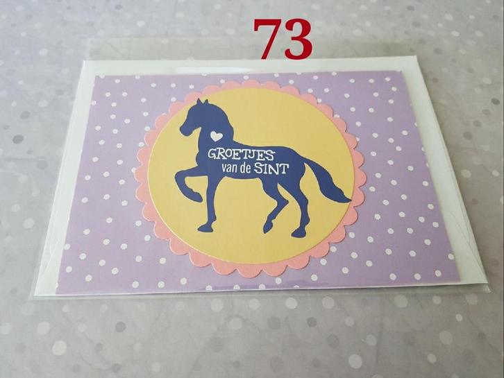 Sinterklaas kaart, Groetjes van de Sint 73, Hobby en Vrije tijd, Kaarten | Zelfgemaakt, Nieuw, Overige thema's, Ophalen