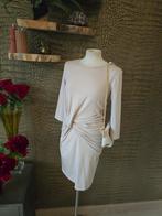 Reinders jurk M (valt als S) beige viscose jurk, Reinders, Beige, Ophalen of Verzenden, Zo goed als nieuw