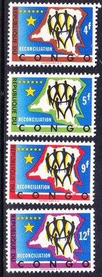 Congo 1963 pf mi 127 - 130, Verzenden, Overige landen, Postfris