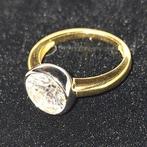 Supermooie strakke S925 zilveren damesring 3kt Moissanite, Ophalen of Verzenden, Zo goed als nieuw, Dame, Zilver