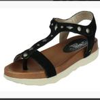 NIEUWE Zwarte sandalen Pitt maat 41, Ophalen of Verzenden, Zo goed als nieuw, Zwart, Sandalen of Muiltjes