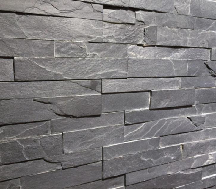muurelementen Black Slate Leisteen flatpanel breukruw, Tuin en Terras, Grind, Keien en Split, Nieuw, Overige typen, Ophalen