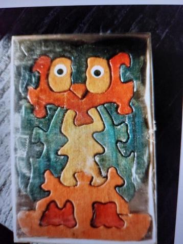 Oud houten puzzeltje van een uil Flevo Toys uiltje puzzel beschikbaar voor biedingen