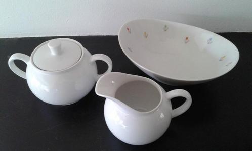 Arzberg 2000 porselein suiker + melkstel + schaaltje tulpen, Huis en Inrichting, Keuken | Servies, Zo goed als nieuw, Overige typen