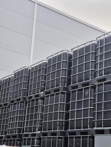 Te koop zwarte ibc container 1000 liter vaten SCHOON beschikbaar voor biedingen