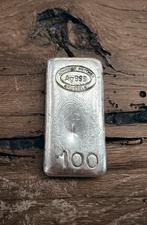 100 gram Johnson Matthey - Brussels (Pauwels) 999 zilver, Ophalen of Verzenden, Zilver