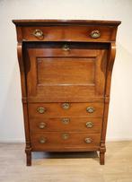 Antieke Hollandse secretaire à abbatant, klepbureau, Ophalen of Verzenden