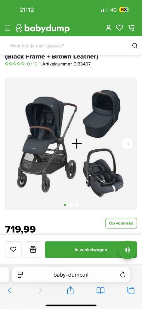 ZGAN Maxi Cosi street+ 3 in 1 kinderwagen, Kinderen en Baby's, Kinderwagens en Combinaties, Zo goed als nieuw, Maxi-Cosi, Ophalen