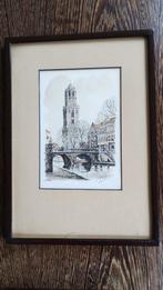 Gravure(?) van de Domtoren te Utrecht, Antiek en Kunst, Ophalen of Verzenden