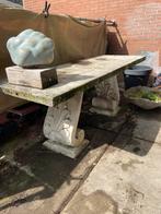 Rustieke tuintafel, beton, Tuin en Terras, Ophalen, Gebruikt, Rechthoekig, Overige materialen