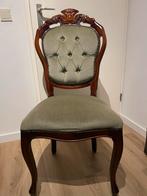 Antieke Barok Stoel met Groene Bekleding, Antiek en Kunst, Ophalen