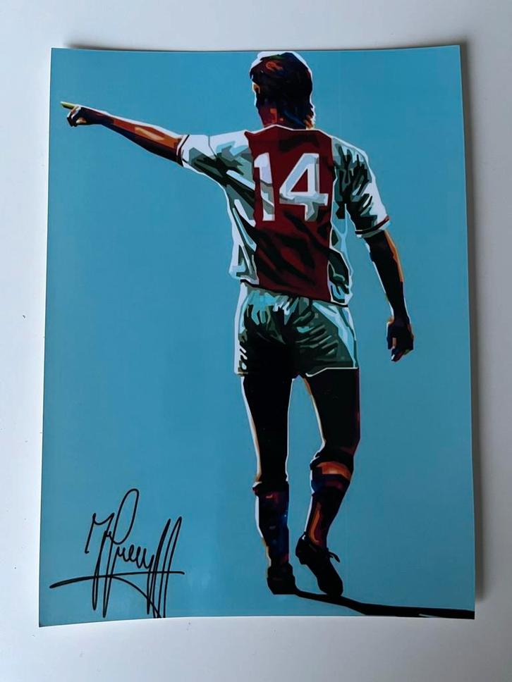 Johan Cruijff Foto met Handtekening (Kopie), Antiek en Kunst, Kunst | Tekeningen en Foto's, Verzenden