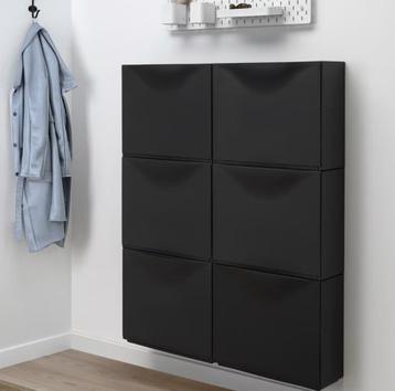 3 Ikea Trones Schoenenkast/opberger, zwart beschikbaar voor biedingen