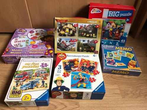 Kinderpuzzels + spelletjes, Kinderen en Baby's, Speelgoed | Kinderpuzzels, Gebruikt, 10 tot 50 stukjes, Ophalen