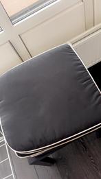 Tafel steigerhout plus vijf stoelen en kussens, Ophalen, Gebruikt, Hout