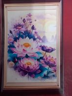 Kralen borduren lotus bloemen 44 x 65 cm 9CT Aida, Ophalen of Verzenden, Nieuw, Borduurpakket