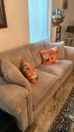 2 stof Bankstellen corduroy sand, Ophalen, Overige maten, 75 tot 100 cm, Zo goed als nieuw