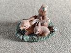 Vintage RGML fine pottery konijnen 10x 8 cm beeldje, Verzamelen, Beelden en Beeldjes, Verzenden, Gebruikt, Dier