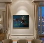 Kunstwerk Abstract van Luis Oviedo W. 60x75cm - Uniek exempl, Ophalen of Verzenden