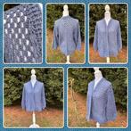 Feestdagtip! Mooi Gehaakte Vest, Blauw, Maat 42/44 (L), Nieuw, Ophalen of Verzenden