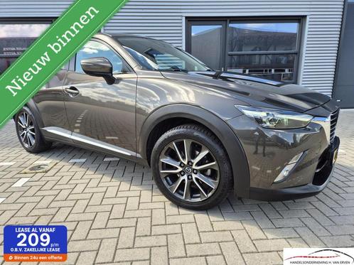 Mazda CX-3 2.0 SkyActiv-G 120 GT-M LEDER KEYLESS CAMERA NAVI, Auto's, Mazda, Bedrijf, Te koop, CX-3, ABS, Achteruitrijcamera, Adaptive Cruise Control