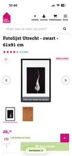 2x2 Fotolijsten 61x91 LeenBakker Utrecht Zwart Nieuw in Doos, Huis en Inrichting, Ophalen, Overige materialen, Nieuw, 65 cm of meer