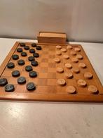 Houten damspel + houten dambord, Hobby en Vrije tijd, Gezelschapsspellen | Bordspellen, Ophalen of Verzenden, Zo goed als nieuw