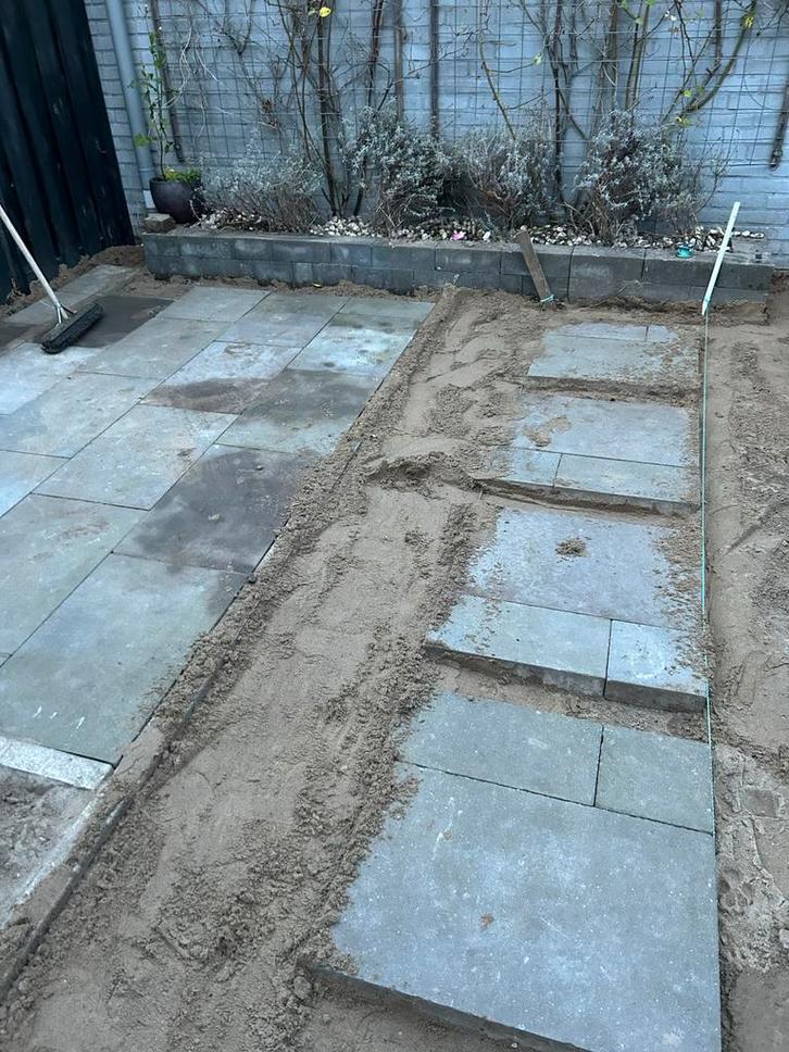Gratis Sierbestrating Wildverband - 10m2, Tuin en Terras, Tegels en Klinkers, Gebruikt, Terrastegels, Beton, 5 tot 10 m², Ophalen