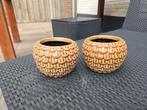 Xenos bloempotten 2 potten planten bloempot bruin, Ophalen, Zo goed als nieuw