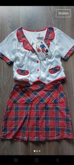 Schoolmeisje kostuum mt. 34, Ophalen of Verzenden, Nieuw, Maat 34 (XS) of kleiner, Carnaval