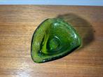Vintage groene Leerdam spijkerglas asbak.379, Antiek en Kunst, Ophalen of Verzenden