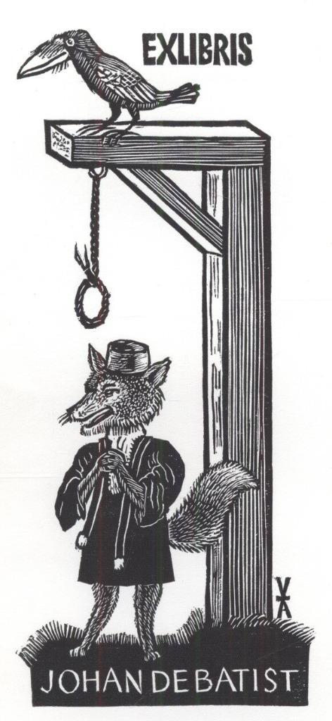 1065 Ex Libris België : Antoon Vermeylen, z.j., Antiek en Kunst, Kunst | Etsen en Gravures, Verzenden