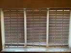 Luxaflex jaloezien hout drie stuks, 60 cm breed., Ophalen, Gebruikt, 50 tot 100 cm, Minder dan 100 cm
