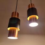 Vintage Midcentury Deense Hanglampen Set( RAAK B-1198 STIJL), Gebruikt, Vintage, Ophalen of Verzenden, Metaal