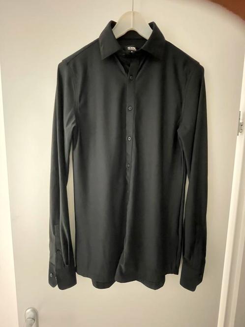 Icon Amsterdam overhemd maat S, Kleding | Heren, Overhemden, Nieuw, Zwart, Verzenden