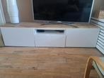 Ikea tv meubel met losse  houten plank., Huis en Inrichting, Kasten | Televisiemeubels, Ophalen, Gebruikt, 25 tot 50 cm, Minder dan 100 cm