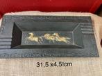 Japanse Nambu Tekki-stijl asbak  gietijzer met paardenreliëf, Antiek en Kunst, Ophalen of Verzenden