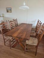 Kloostertafel massief eiken, Huis en Inrichting, Tafels | Eettafels, Ophalen, Gebruikt, Eikenhout, 50 tot 100 cm