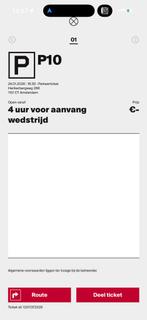 P10 parkeerticket ajax volendam, Eén persoon