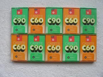 BASF gekleurde cassettebandjes - 10 stuks