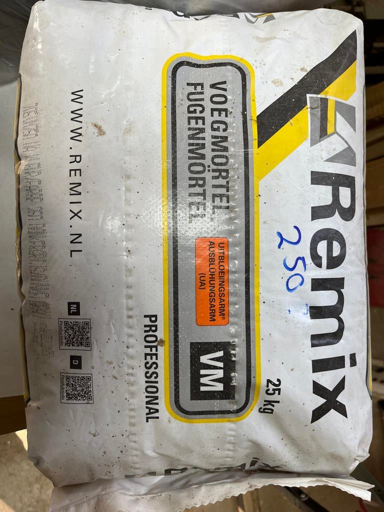 2 zakken Remix voegmortel antraciet - 25kg per zak, Ophalen, Nieuw, Overige typen