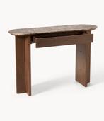 Wandtafel/sidetable Zumi van Westwing, marmeren blad en lade, Ophalen, Modern, Nieuw, 200 cm of meer