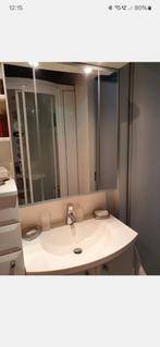 Badkamer spiegelkast met verlichte koof en aflegplankjes, Huis en Inrichting, Badkamer | Badkamermeubels, Minder dan 100 cm, Gebruikt