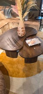 Salontafel boonvormig - 125 cm & 85 cm Bruin Showmodel