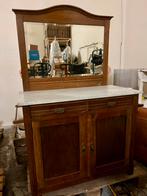 Kast met marmer blad en spiegel, Antiek en Kunst, Antiek | Meubels | Kasten, Ophalen