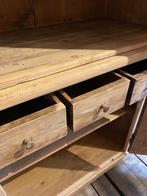 Oude Grenen Tweedelige Kast - Landelijke Stijl, Ophalen