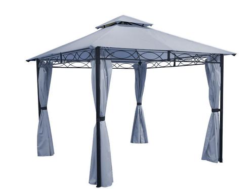 Tuinpaviljoen facil 3x3 meter Antraciet, Grey Dawn of Taupe, Tuin en Terras, Partytenten, Nieuw, Partytent, 2 meter of meer, Minder dan 5 meter